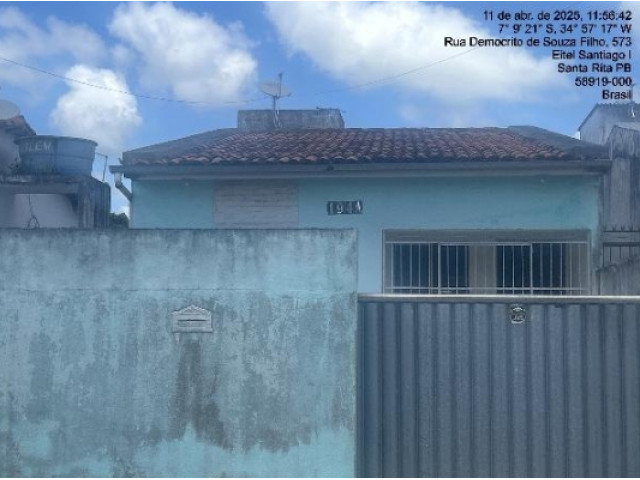 Casa com 69,17m² em Santa Rita/PB - Terreno de 167m²