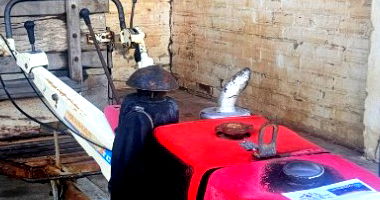 Micro Trator Yanmar com Carreta - Funcionando e em Uso