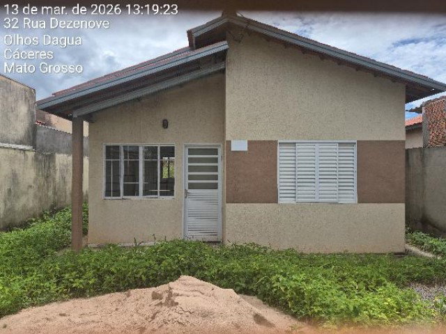 Casa com 2 quartos em Cáceres/MT