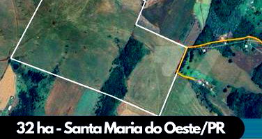 Área Rural de 32,21ha em Santa Maria do Oeste/PR