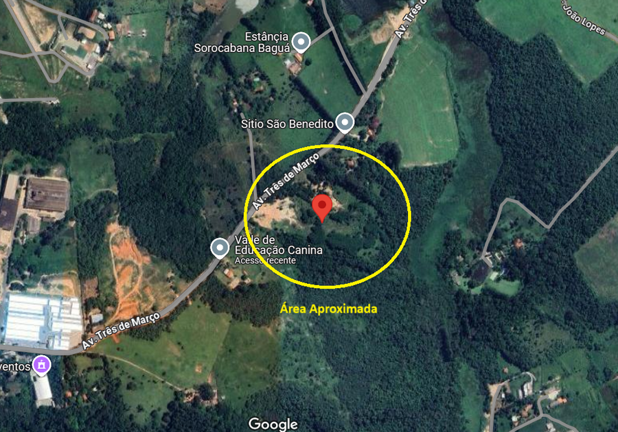 Terreno amplo com 8,47 hectares, área total disponível
