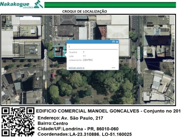 Sala Comercial 59m² - Edifício Manoel Gonçalves - Conjunto 201