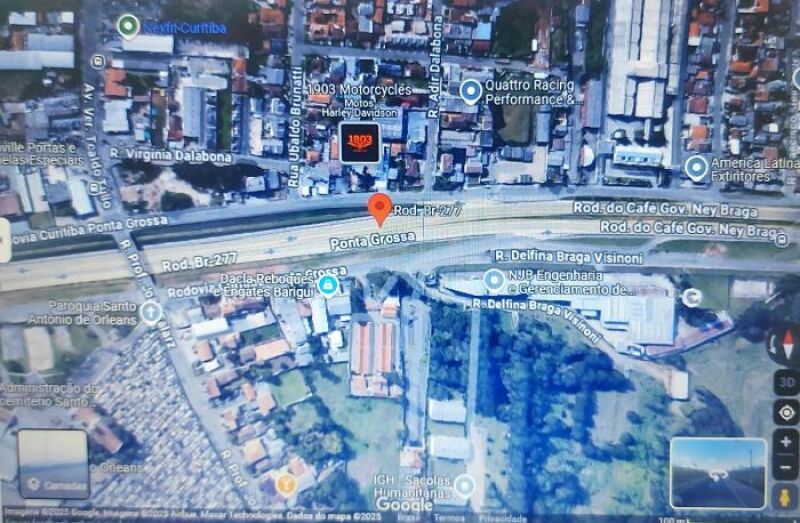 Terreno amplo de 12.960m² com frente para Rodovia do Café, Curitiba