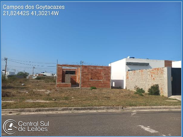 Terreno com 160m² em Campos dos Goytacazes/RJ