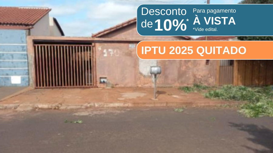 Casa com 69m² construída, 250m² terreno, ocupada