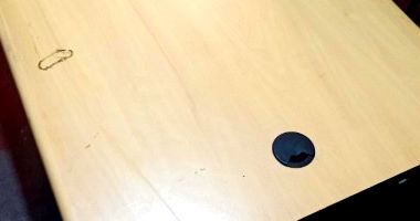 Mesa de Escritório de Ferro e Madeira MDF - Lote 106