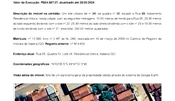 Lote Urbano em Itaberaí-GO com 250m²