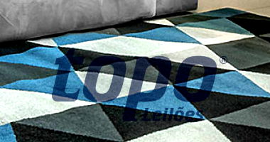 Tapetes Geométricos Azul Claro - Lote 1