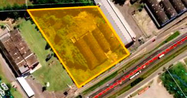 Galpões com 4.165m² construídos em terreno de 3.600m², desocupado