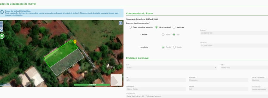 Terreno de 1.875 m² em Dourados