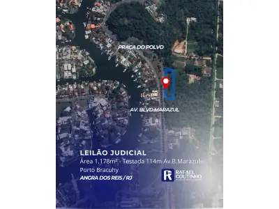 Terreno com 1.178m² e testada de 114m em Angra dos Reis