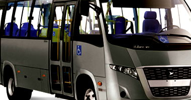 Ônibus Marcopolo Volare W9 ON e Kia Besta GS Grand2