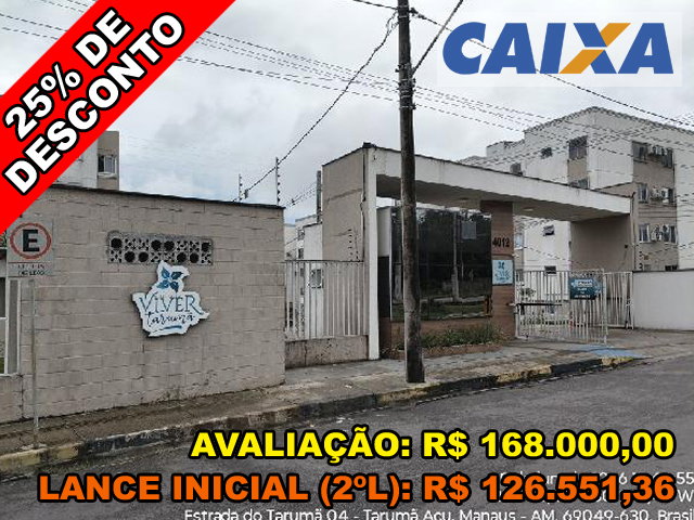 Apartamento 76m², 2 Quartos, Viver Tarumã - Manaus