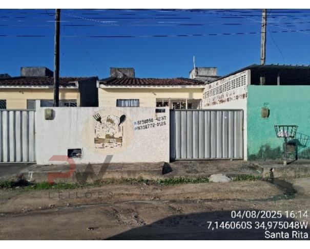 Casa em Santa Rita/PB com 2 quartos e 60m² de área total
