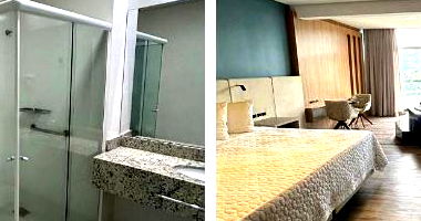 Apartamento super luxo com suíte e banheira, 43.51m² privativos