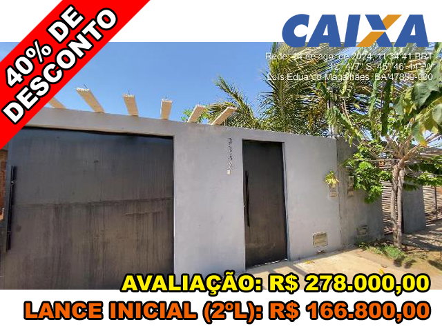 Casa com 96m² privativos e 1 vaga em Luis Eduardo Magalhães