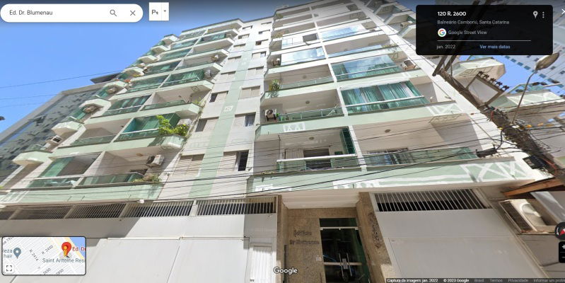 Apartamento 205 no Edifício Dr. Blumenau com 3 Quartos e 2 Banheiros