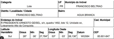 Terreno de 337 m² em leilão SFI