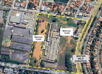 Área urbana com benfeitorias danificadas, 76.770m² total