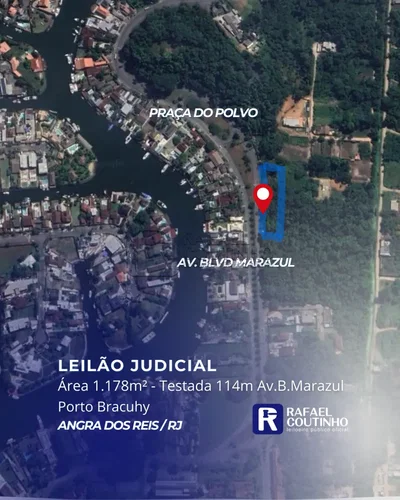 Terreno em Angra dos Reis com 1.178m² e Testada de 114m