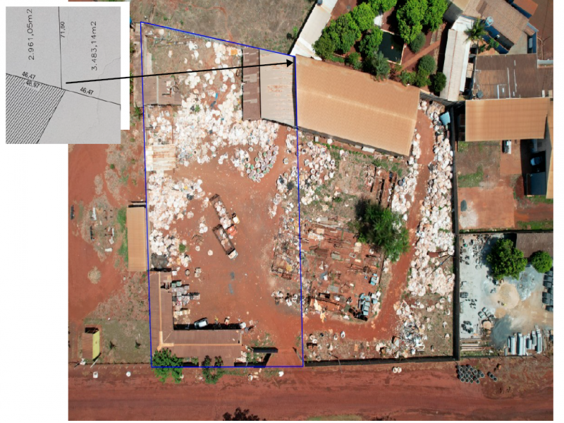 Lote Comercial Setor Industrial, 3483 m², Ocupado