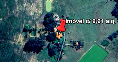 Área rural de 9,91 alqueires em terreno com escritura pública