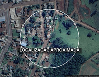 Terreno com casa não averbada, 225,65m², centro de Pérola D'Oeste